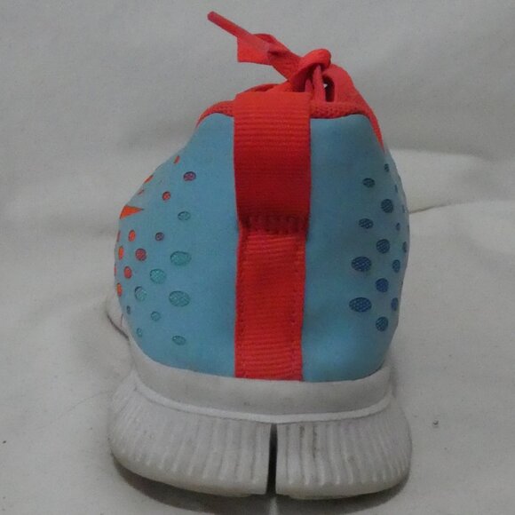 NIKE | 6.5Y | Nike Free 5.0 Turquoise Blue & Neon Orange Sneakers - Gym - Shoe - Picture 10 of 14